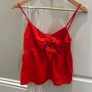 Madewell silk babydoll top.Side zipper.